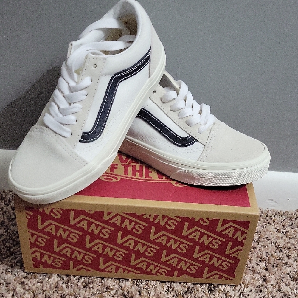 Vans Classic White and Black Sneakers